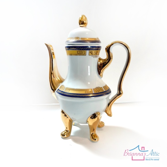 Yau Shing Laurel Shield Vintage Fine Porcelain Espresso/Demitasse Set 15 Piece - Picture 6 of 11